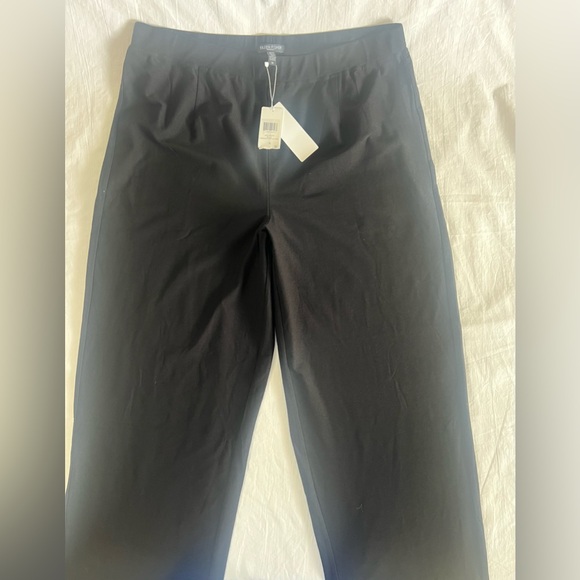 Eileen Fisher Washable Stretch Crepe Straight Pant with Yoke Black 1X NWT $168 - Picture 7 of 10